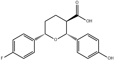 (2R,?3R,?6S)?-6-?(4-?Fluorophenyl)?tetrahydro-?2-?(4-?hydroxyphenyl)?-2H-pyran-3-carboxylic Acid