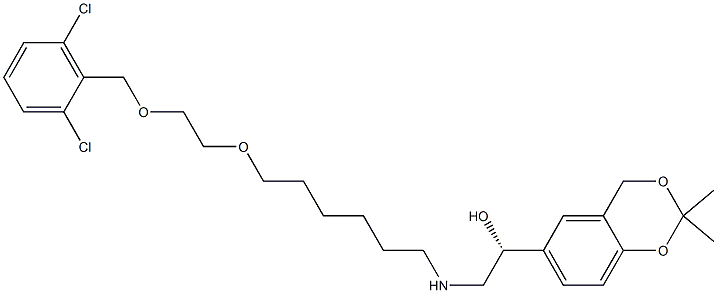 (1R)-2-[[6-[2-[(2,6-二氯芐基)氧基]乙氧基]己基]氨基]-1-(2,2-二甲基-4H-1,3-苯并二噁英-6-基)乙醇